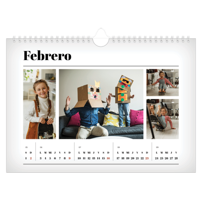 Calendario A4 horizontal — Recién salido del horno [Febrero]