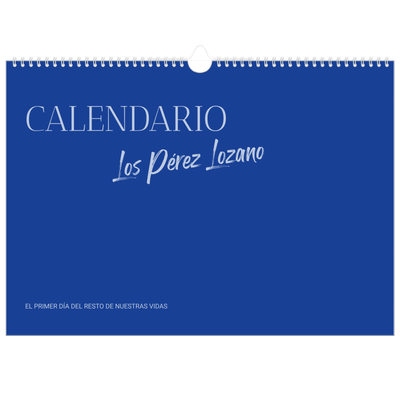 Calendario A3 horizontal — Clásico cobalto [portada]