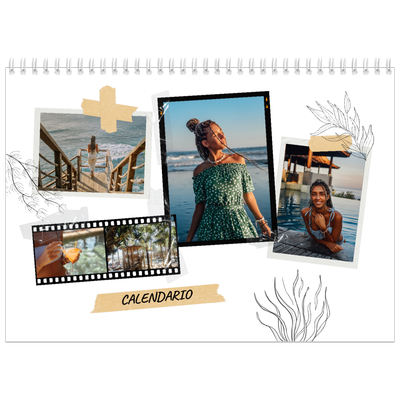 Calendario personalizado doble A4 — Scrapbook con estilo [portada]