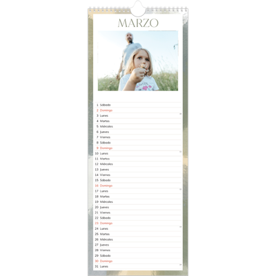 Calendario de cocina  — Efecto pincel [Marzo]