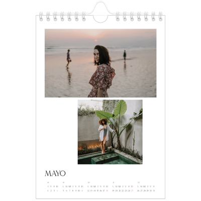 Calendario personalizado A5 — Atardeceres surferos [portada]