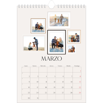 Calendario personalizado A4 — Galería de fotos de pared [Marzo]