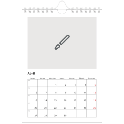 Calendario personalizado A5 — Diseña tu producto [Abril]