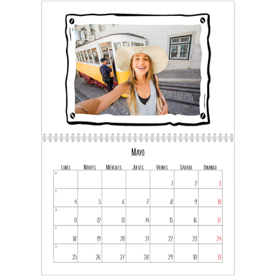 Calendario personalizado doble A4 — Momentos en retro [portada]