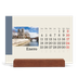 Calendario de mesa con base de madera - apaisado  — Lugares del mundo [Enero]