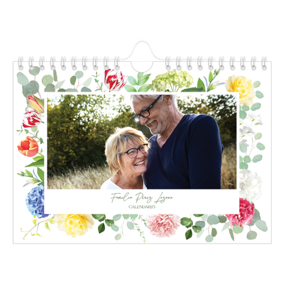 Calendario personalizado A5 — Flores tradicionales [portada]