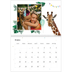 Calendario personalizado doble A4 — Animales de acuarela [Enero]