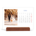 Calendario de mesa con base de madera - apaisado  — Clásico cobalto [Enero]