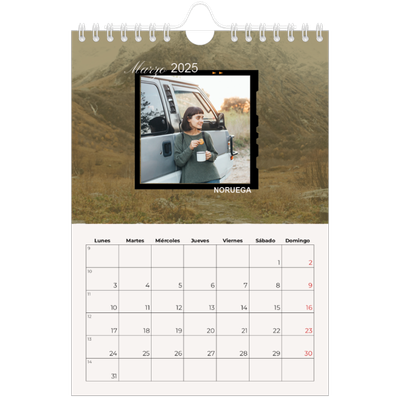 Calendario personalizado A5 — Pasión por la aventura [Marzo]