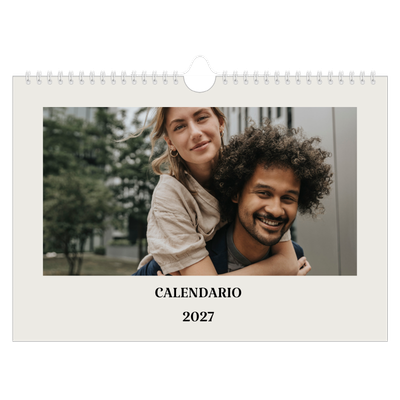 Calendario A4 horizontal — Marfil simple [portada]