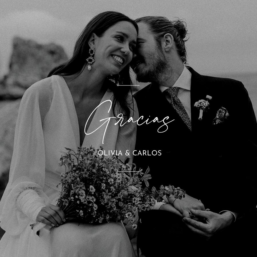 Tarjetas de agradecimiento — Escritura elegante