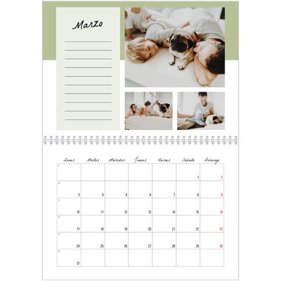 Calendario personalizado doble A4 — Calendario de lista de tareas [Marzo]