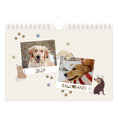 Calendario personalizado A5 — Cachorro juguetón [portada]