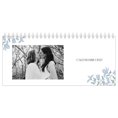 Calendarios de mesa — Romance en blanco y azul [portada]