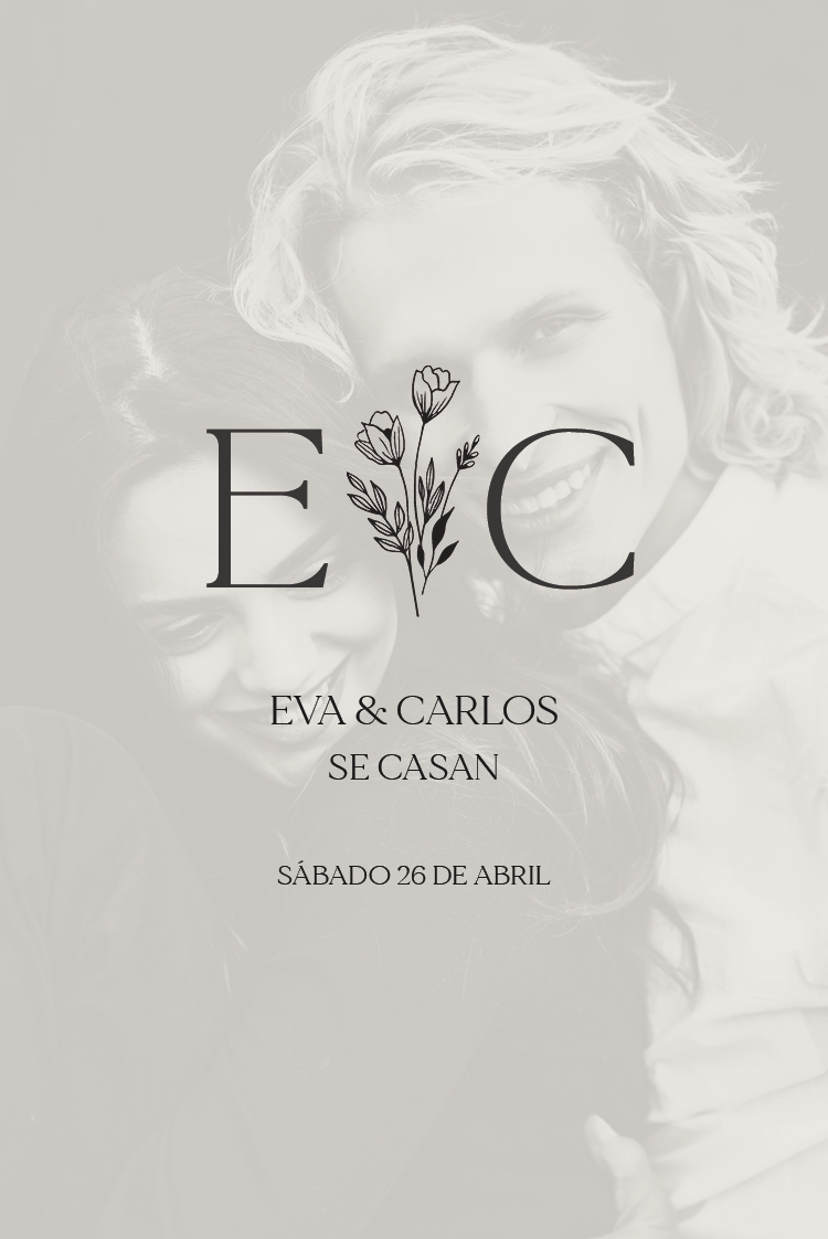 Invitaciones — Iniciales en flor