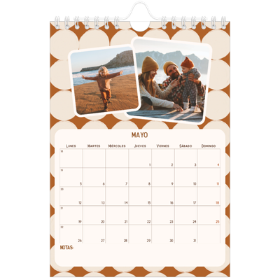 Calendario personalizado A5 — Patrones retro [portada]