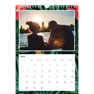 Calendario personalizado A4 — Vegetación viva [Abril]