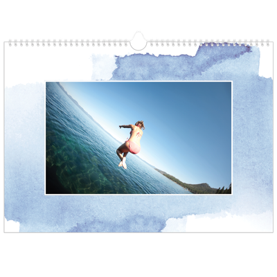 Calendario A3 horizontal — Fondos de acuarela [portada]