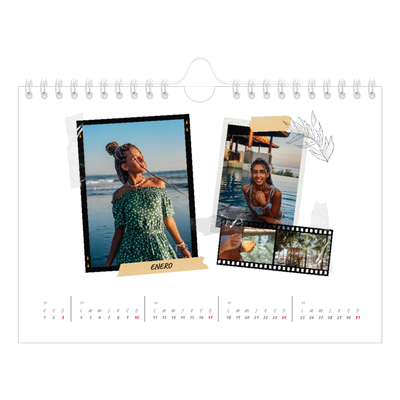 Calendario personalizado A5 — Scrapbook con estilo [Enero]