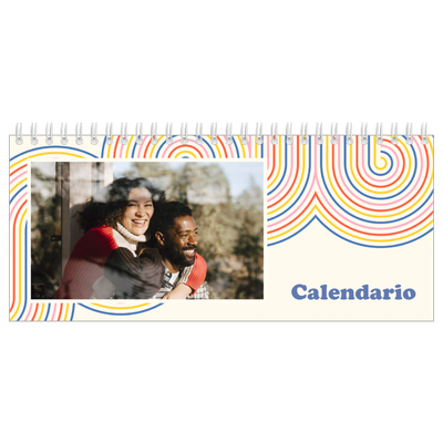 Calendarios de mesa — Líneas retro [portada]