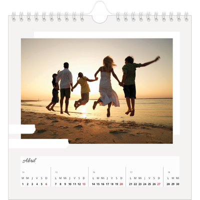 Calendarios Cuadrados — Tonos apagados [Abril]