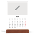 Calendario de mesa con base de madera - vertical  — Diseña tu producto [Abril]