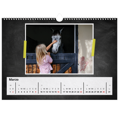 Calendario A3 horizontal — Cinta adhesiva craft [Marzo]