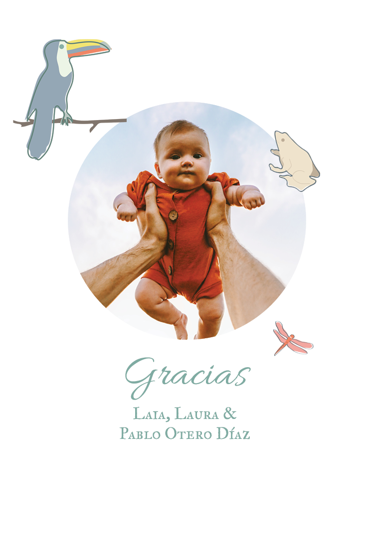 Tarjetas de agradecimiento — Ilustración de bebés