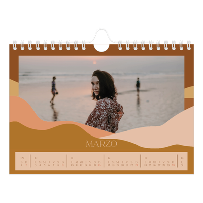 Calendario personalizado A5 — Montañas neutrales [Marzo]