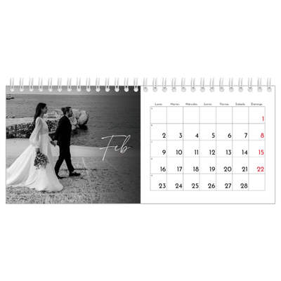 Calendarios de mesa — Escritura elegante [Febrero]