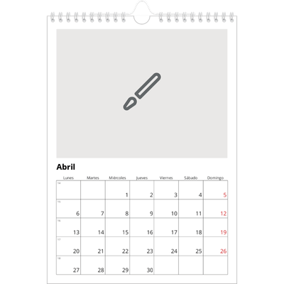 Calendario personalizado A4 — Diseña tu producto [Abril]