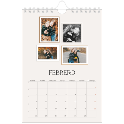 Calendario personalizado A5 — Galería de fotos de pared [Febrero]