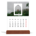 Calendario de mesa con base de madera - vertical  — El arco abierto [Enero]