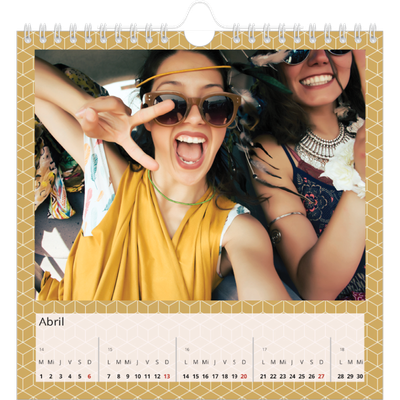 Calendarios Cuadrados — Geométrico [Abril]