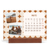 Calendario de mesa con base de madera - apaisado  — Patrones retro [portada]
