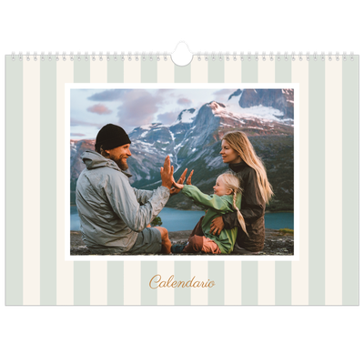 Calendario A3 horizontal — Letras y rayas [portada]