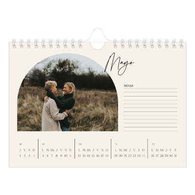 Calendario personalizado A5 — Arco de recuerdos [portada]