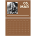 Calendario personalizado doble A4 — Contemporáneo atrevido [Marzo]