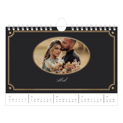 Calendario personalizado A5 — Clásico vintage [Abril]