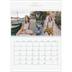 Calendario personalizado doble A4 — Banner de texto dorado [Febrero]