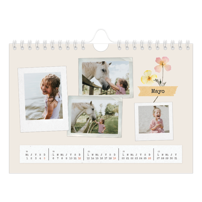Calendario personalizado A5 — Scrapbook vintage [portada]