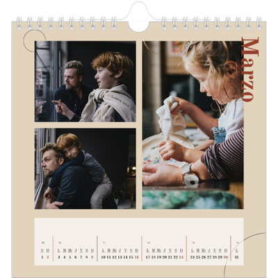 Calendarios Cuadrados — Texto asimétrico [Marzo]