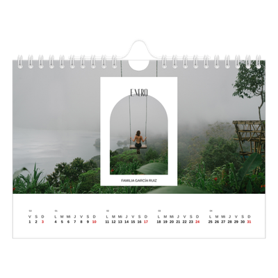 Calendario personalizado A5 — El arco abierto [Enero]