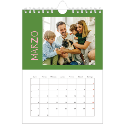 Calendario personalizado A5 — Divertido y colorido [Marzo]