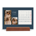 Calendario de mesa con base de madera - apaisado  — Pizarra y caligrafía [Enero]