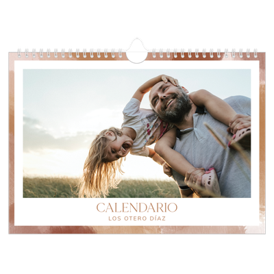 Calendario A4 horizontal — Efecto pincel [portada]