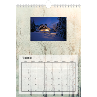 Calendario personalizado A4 — De vuelta a la naturaleza [Febrero]