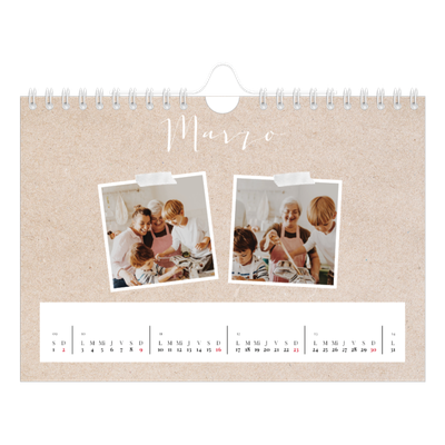 Calendario personalizado A5 — Calendario scrapbook [Marzo]