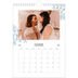 Calendario personalizado A4 — Romance en blanco y azul [Abril]
