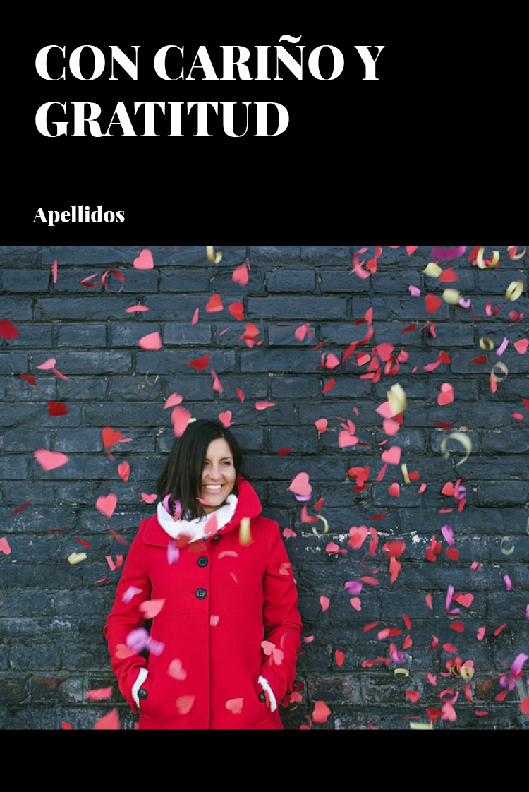 Tarjetas de agradecimiento — Encabezado negro